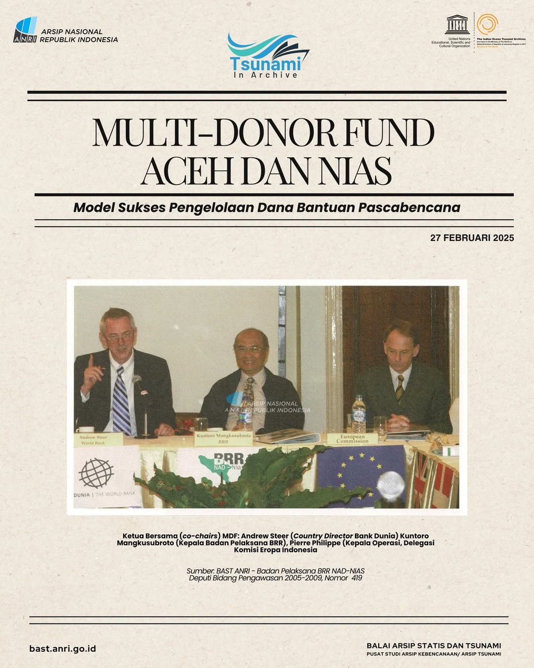 Tsunami in Archive - Multi-Donor Fund Aceh Nias: Modal Sukses Pengelolaan Dana Bantuan Pascabencana